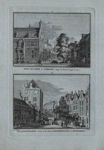 Het Paushuis en de Ganzenmarkt - ca. 1750