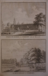 De Stads Ry-school / de Maliebaan - ca. 1750