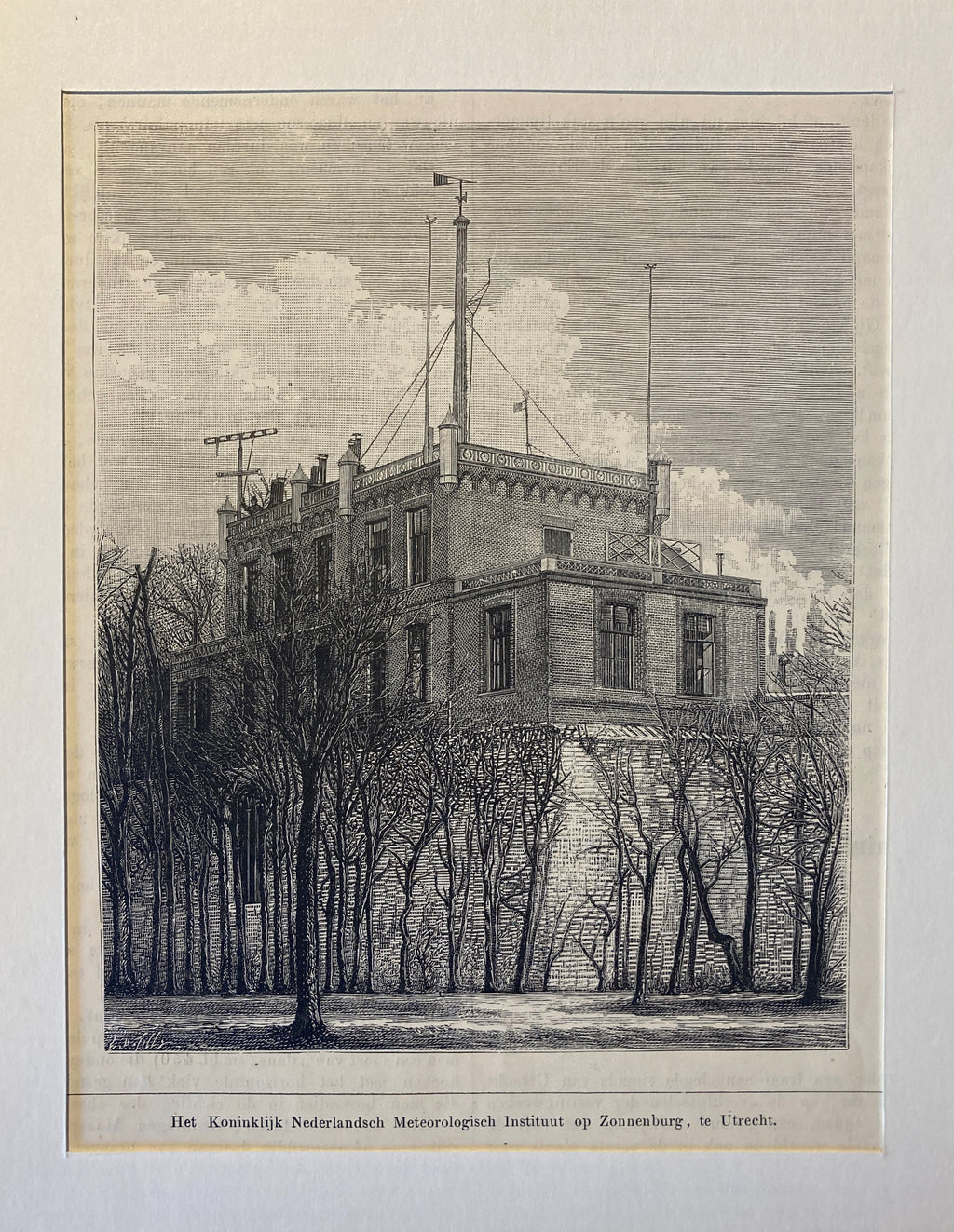 Zonnenburg, het Koninklijk Nederlansch Meteorologisch Instituut te Utrecht- circa 1880