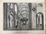 Interieur van de St. Maria kerk te Utrecht - circa 1840.