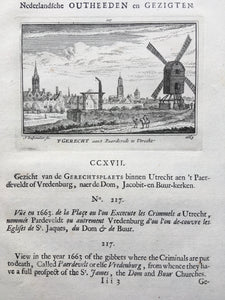 Gezicht op het Paardenveld met de Peerdeveltse molen en de galg - ca. 1730