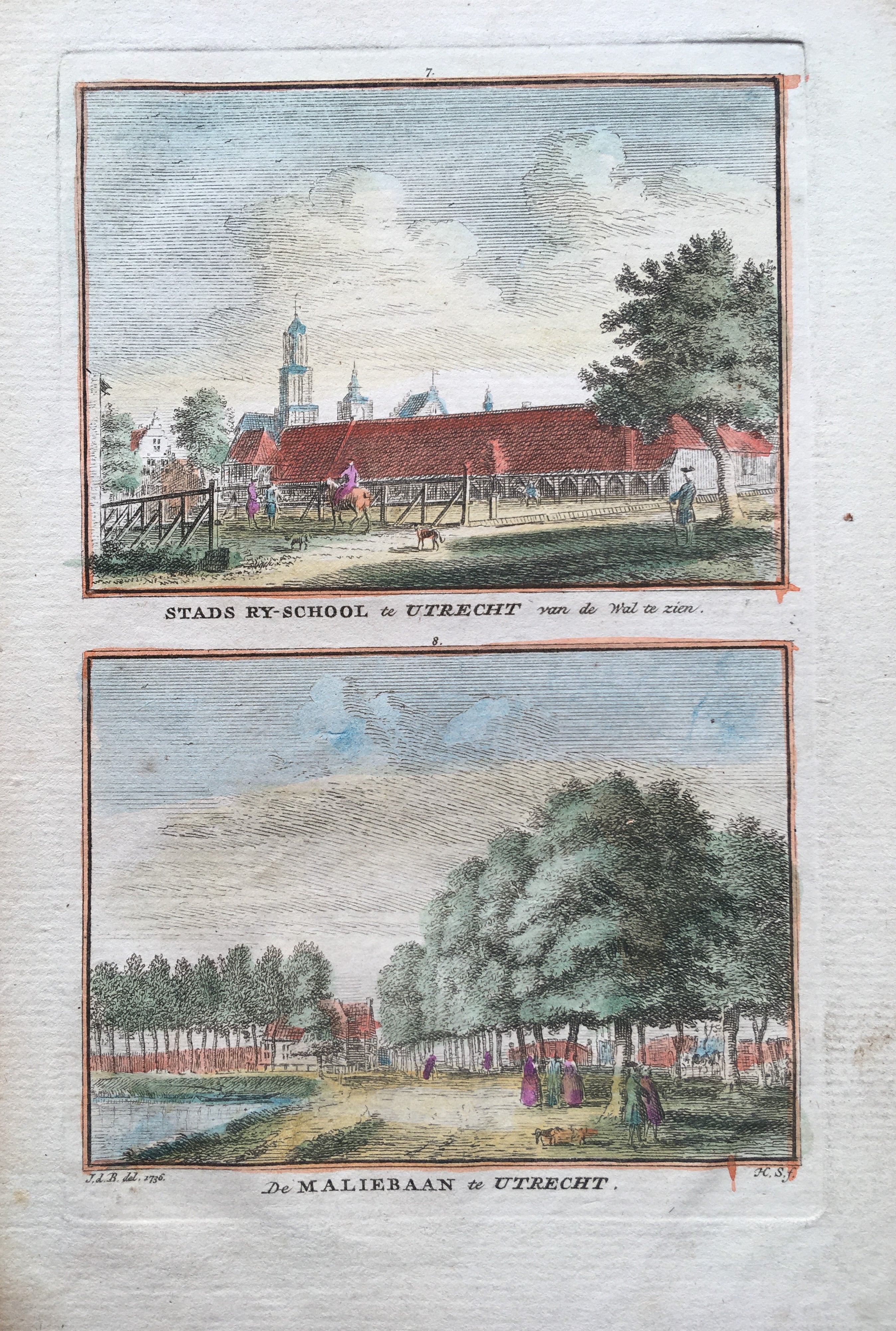 De stads rijschool en de Maliebaan - ca. 1750