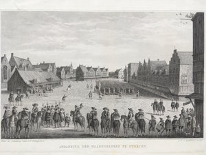 Het afdanken van de Waardgelders te Utrecht -ca. 1855
