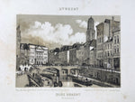De Oude Gracht met Stadhuis- circa 1860