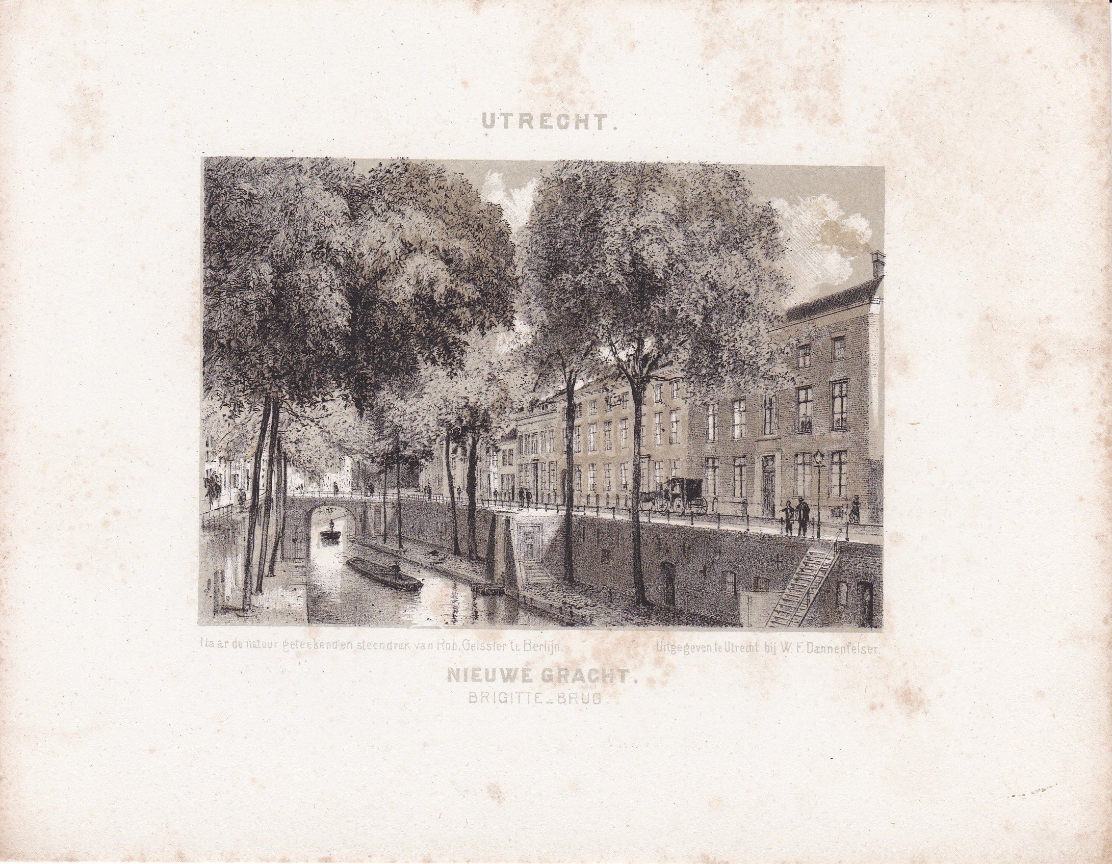 Nieuwegracht te Utrecht- circa 1860