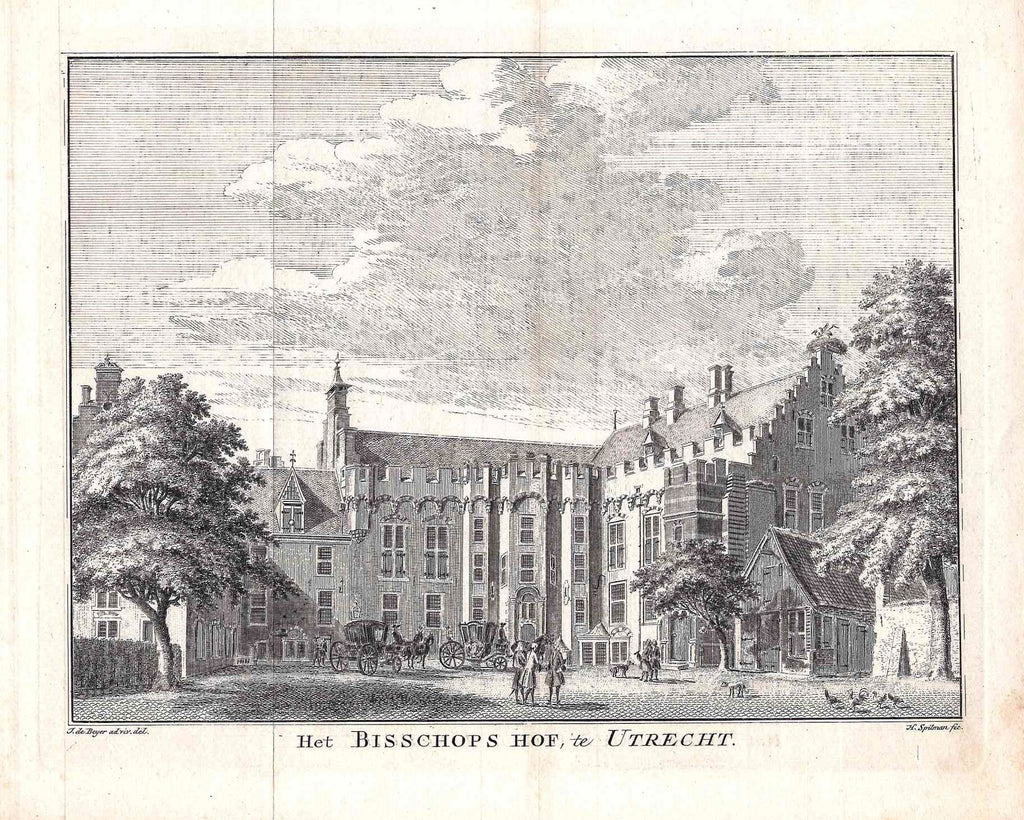 Het Bisschops Hof, te Utrecht - ca. 1750