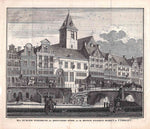 Het Burger weeshuis, de Reguliers Kerk en de Hooge Koorenmarkt - ca. 1757