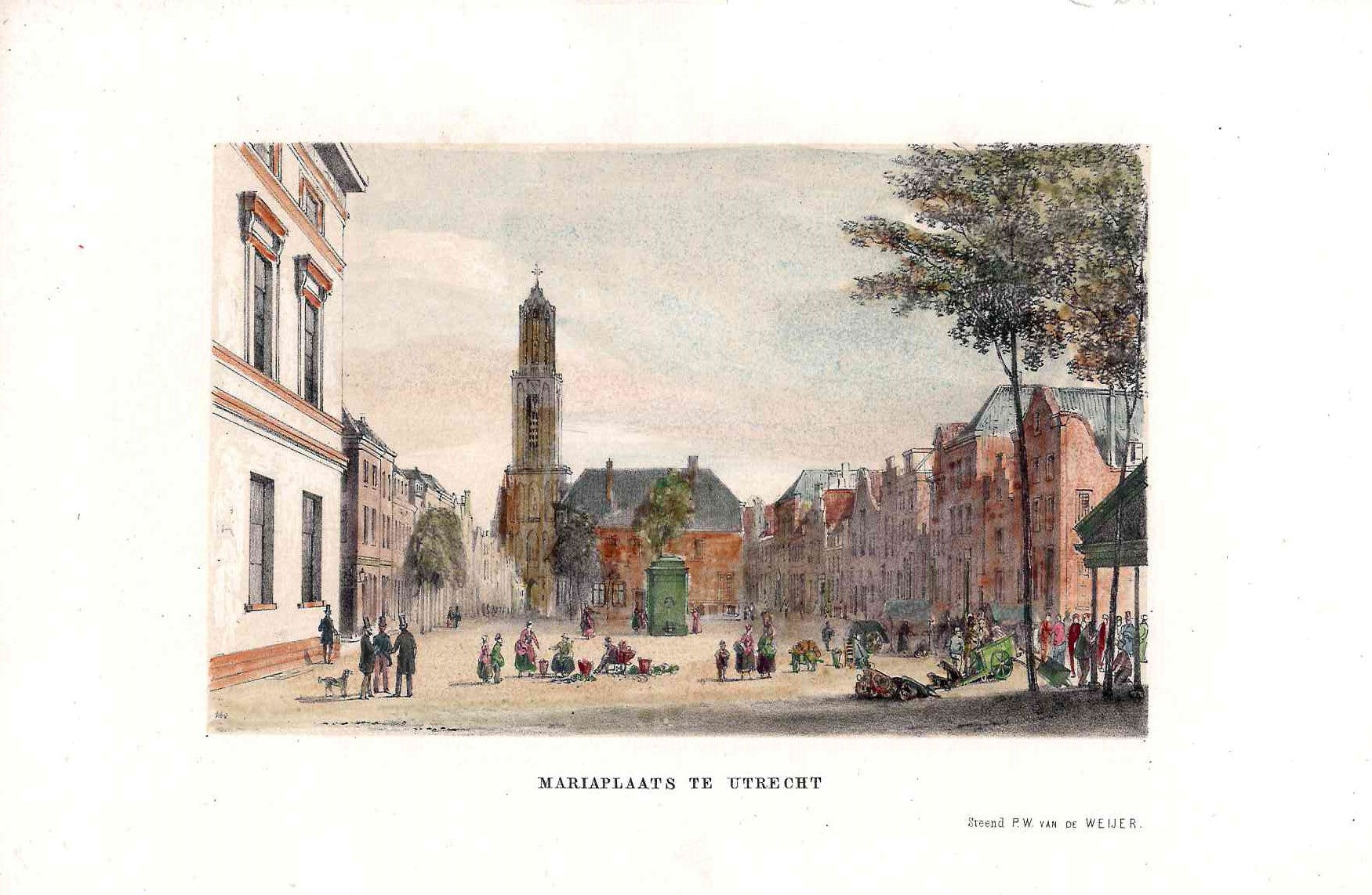 Mariaplaats te Utrecht- circa 1860.